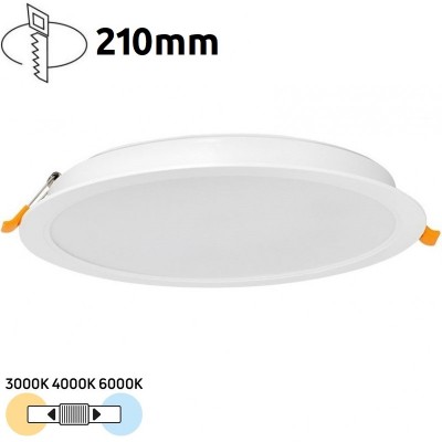 Φωτιστικό LED Στρογγυλό Χωνευτό 24W 230V 2400lm CCT 21-02418